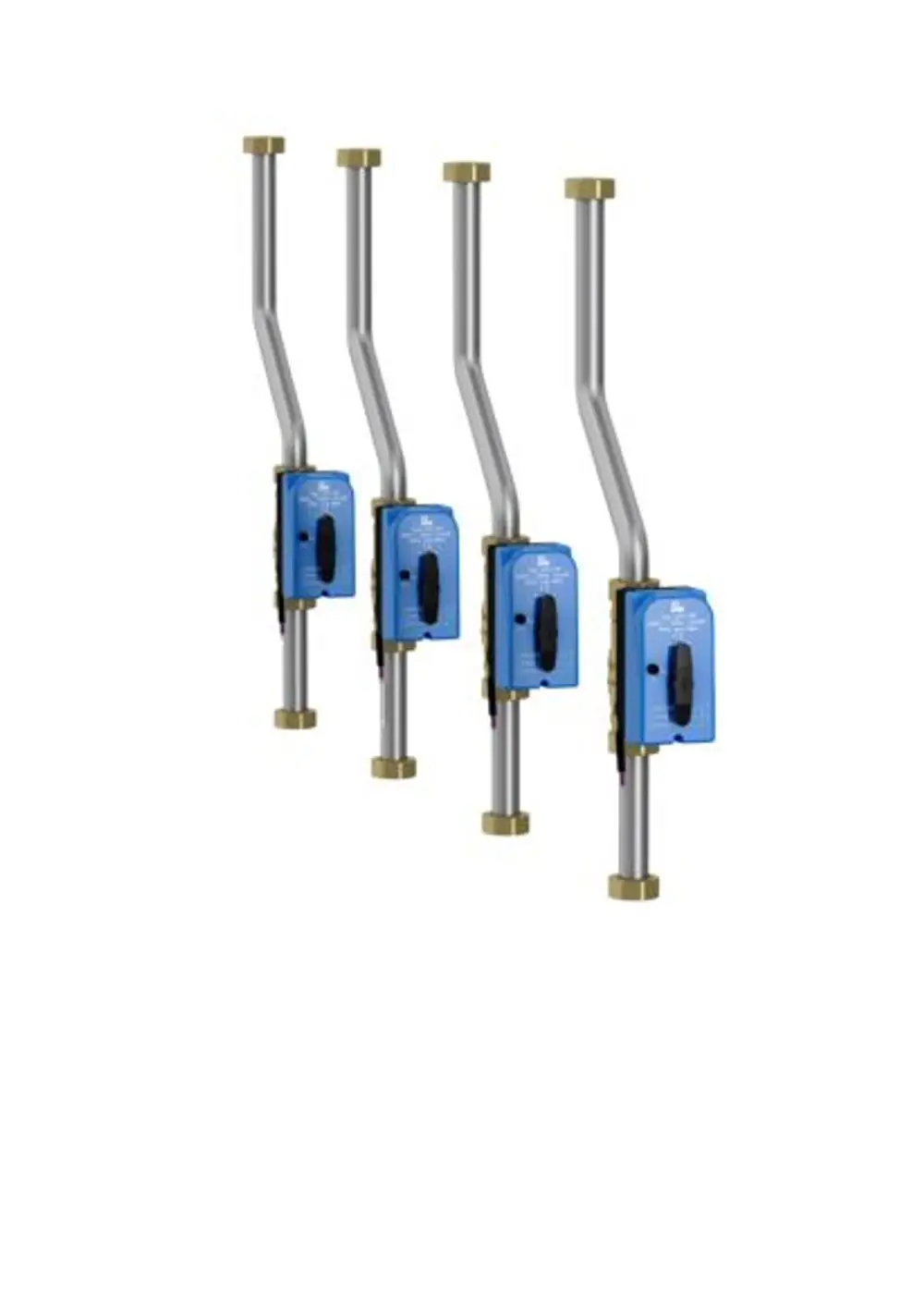 STIEBEL ELTRON Rohrbausatz RBS-FS-M 4, 206630 mit Rohren, blauen Kästen und Messinganschlüssen